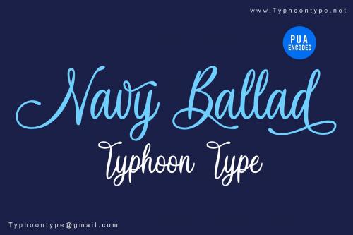 Navy Ballad Calligraphy Font