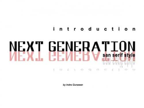 Next Generation Display Font