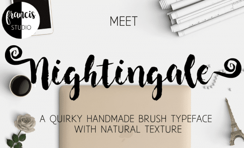 Nightingale Brush Font