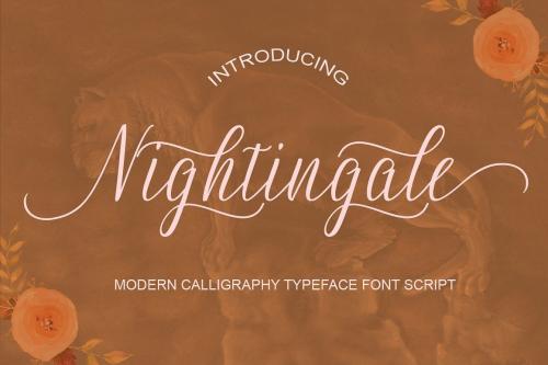 Nightingale Calligraphy Font
