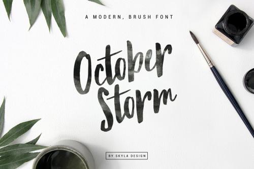 October Storm Brush Font
