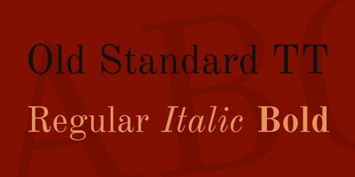Old Standard TT Font