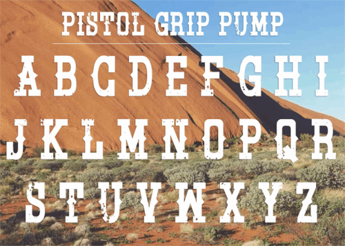Pistol Grip Pump Font
