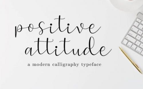 Positive Attitude Calligraphy Font