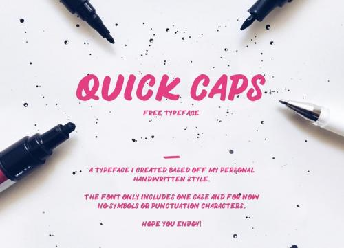QUICK CAPS Typeface Font Free