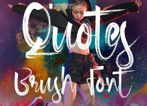Quotes Brush Font