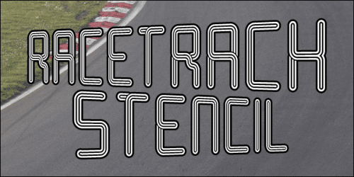 Racetrack Stencil Font