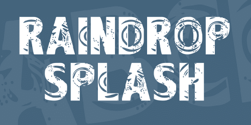 Raindrop Splash Font