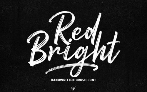 Red Bright Brush Font