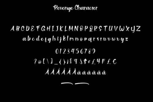Revenge Script Font