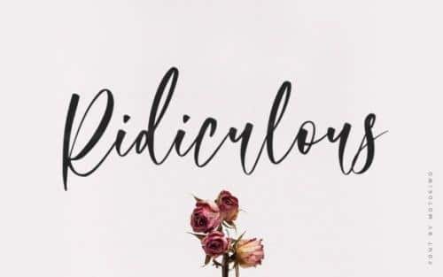 Ridiculous Calligraphy Font