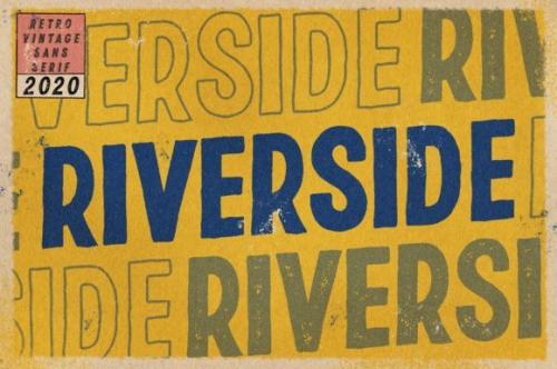 Riverside Texture Display Font