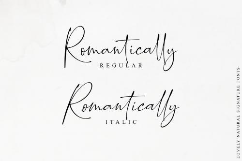 Romantically Script Font