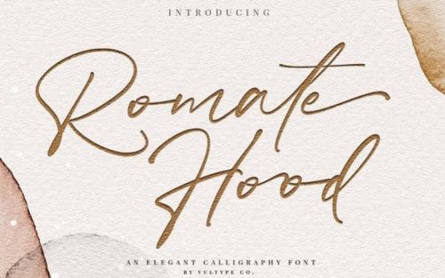 Romate Hood Calligraphy Font