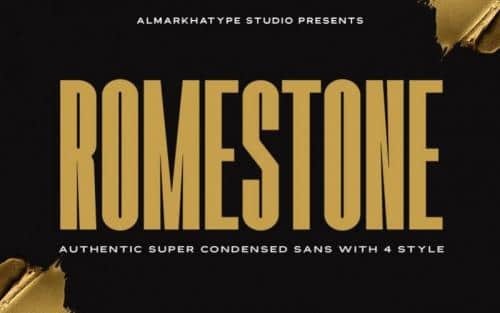 Romestone Condensed Font