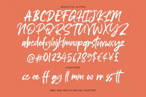 Roulette Brush Font
