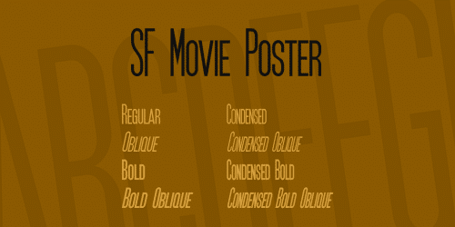 SF Movie Poster Font