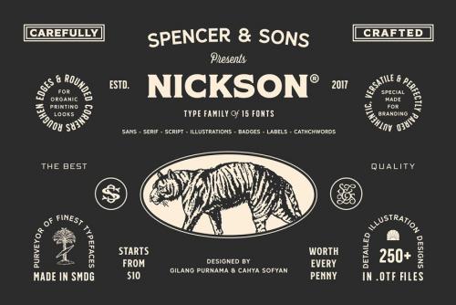 SS Nickson Font Bundle Social Security Card Fonts