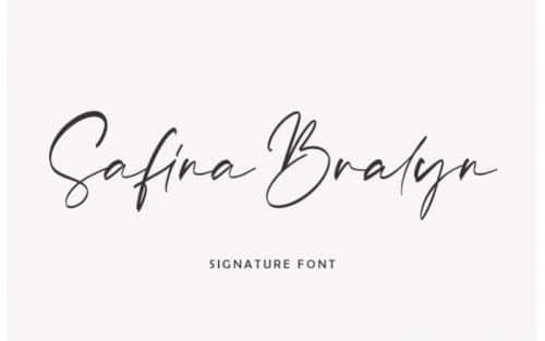 Safina Bralyn Handwritten Font