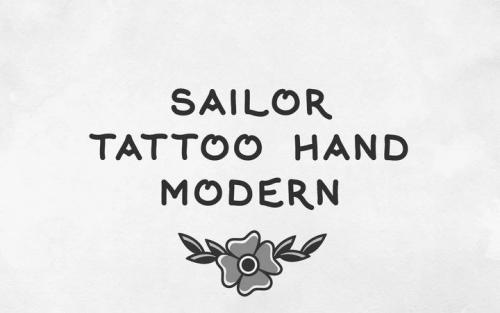 Sailor Tattoo Hand Script Font