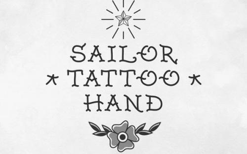 Sailor Tattoo Hand Script Font