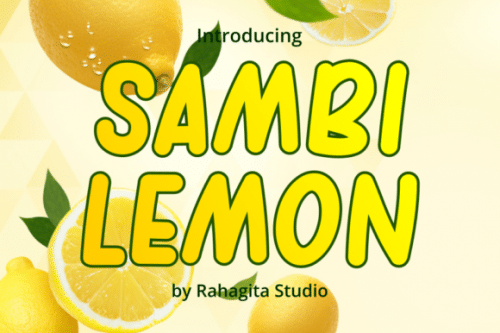 Sambi lemon Display Font