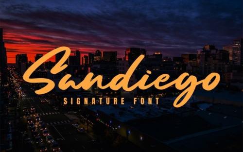 Sandiego Handwritten Font