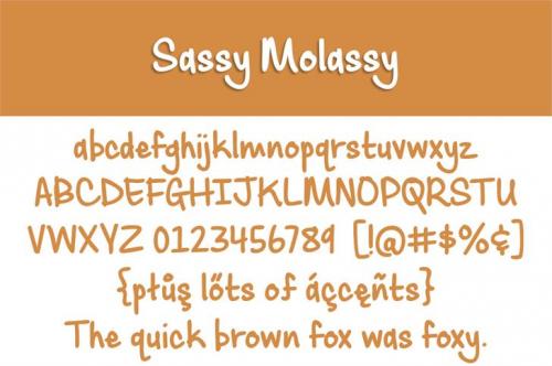 Sassy Molassy font