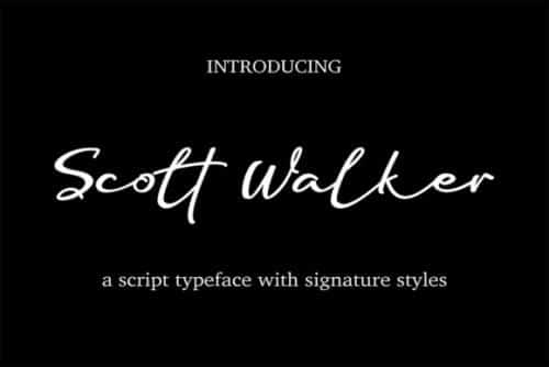 Scott Walker Handwritten Font