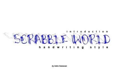 Scrabble World Script Font