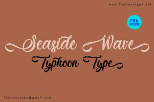 Seaside Wave Calligraphy Font