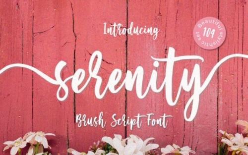 Serenity Calligraphy Font