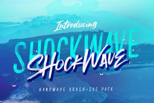 Shockwave Brush Font SVG Pack
