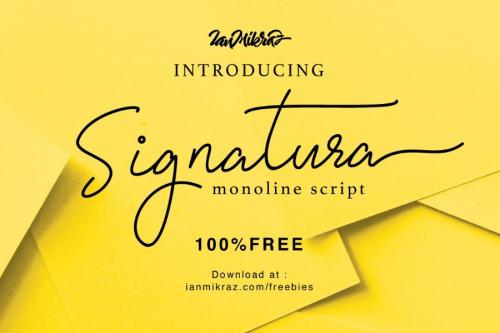 Signatura Monoline Script Font