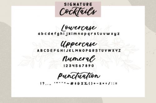 Signature Cocktails Font Duo Font