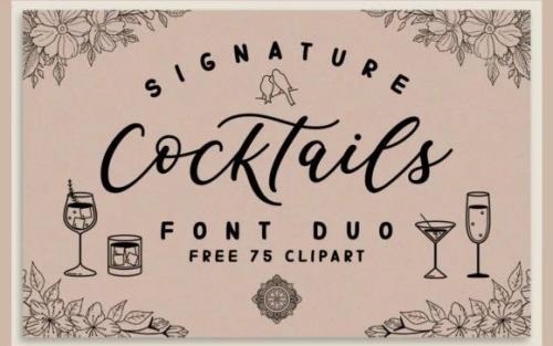 Signature Cocktails Font Duo Font