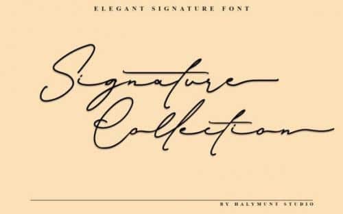 Signature Collection Handwritten Font