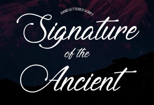 Signature of the Ancient Font