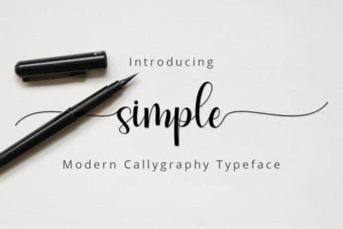 Simple Calligraphy Font