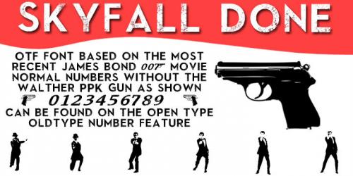 Skyfall Done Font