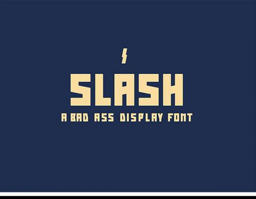 Slash Bad Ass Display Font