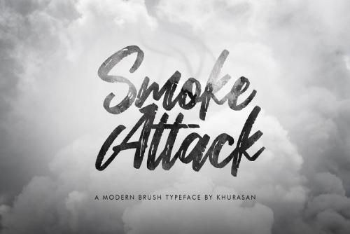Smoke Attack Brush Font