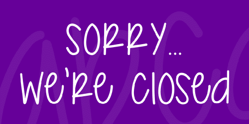 Sorry ... Were Closed Font