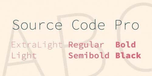 Source Code Pro Sans Serif Font
