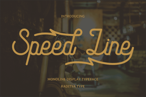 Speed Line Script Font