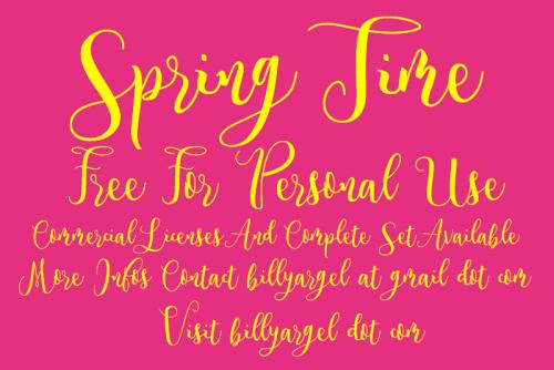 Spring Time Script Font