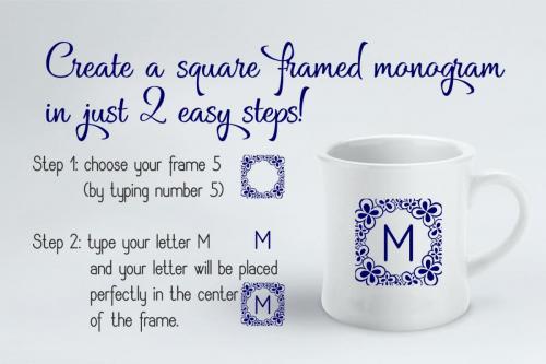 Square Monogram Frames Font