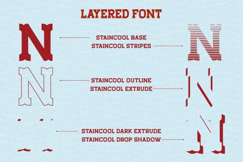 Staincool Layered Font
