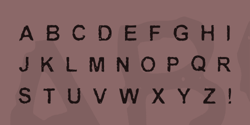 Stamped Font