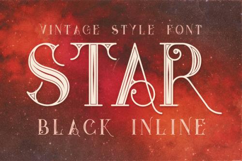 Star Black Inline Font